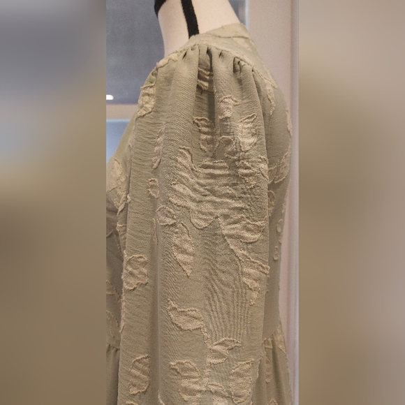 Joie Olive Textured Long Sleeve Dress - Picture 5 of 8